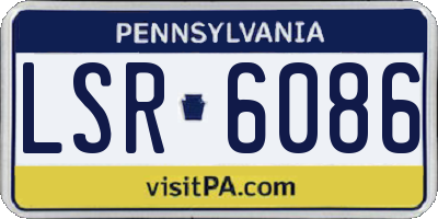 PA license plate LSR6086