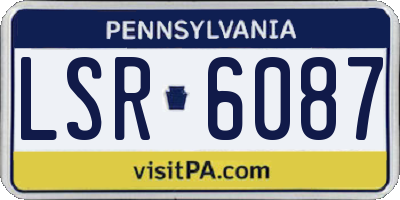 PA license plate LSR6087