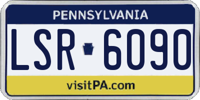 PA license plate LSR6090
