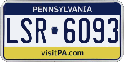 PA license plate LSR6093