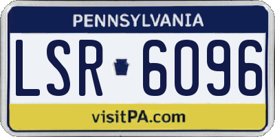 PA license plate LSR6096