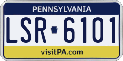 PA license plate LSR6101