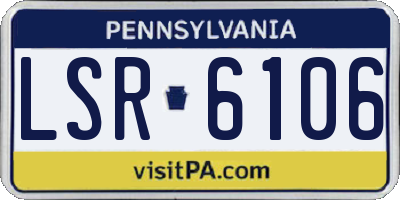 PA license plate LSR6106