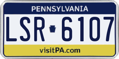 PA license plate LSR6107