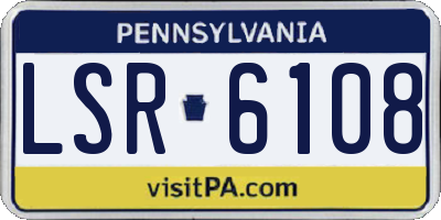 PA license plate LSR6108