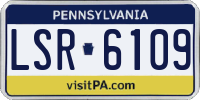 PA license plate LSR6109