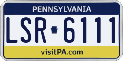PA license plate LSR6111