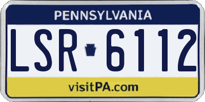 PA license plate LSR6112