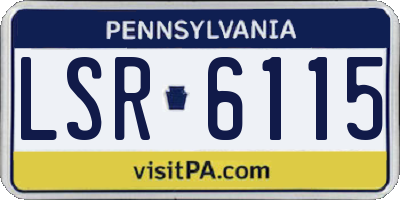 PA license plate LSR6115
