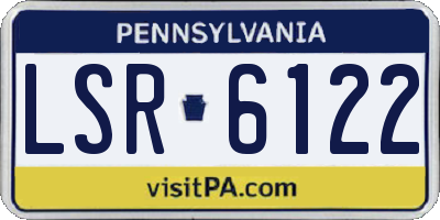 PA license plate LSR6122