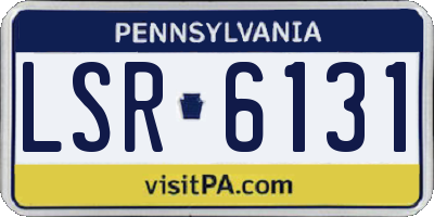 PA license plate LSR6131