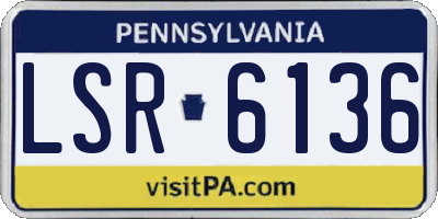 PA license plate LSR6136