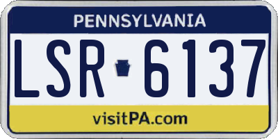 PA license plate LSR6137