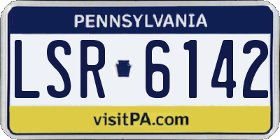 PA license plate LSR6142