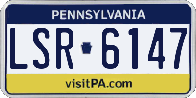 PA license plate LSR6147