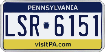 PA license plate LSR6151