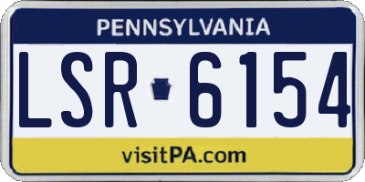 PA license plate LSR6154