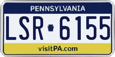 PA license plate LSR6155