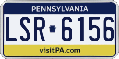 PA license plate LSR6156