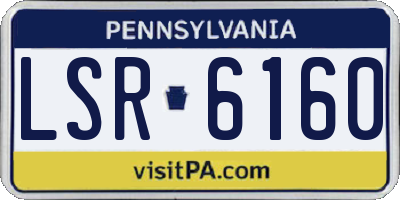 PA license plate LSR6160