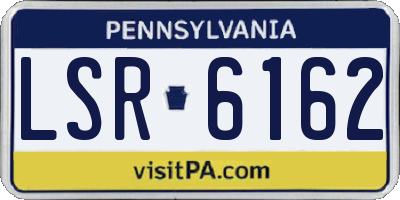 PA license plate LSR6162