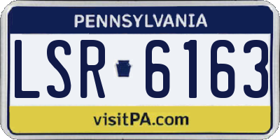 PA license plate LSR6163
