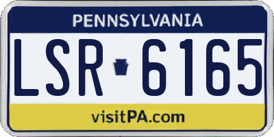 PA license plate LSR6165
