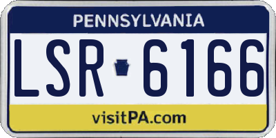 PA license plate LSR6166