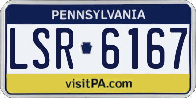 PA license plate LSR6167