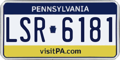 PA license plate LSR6181