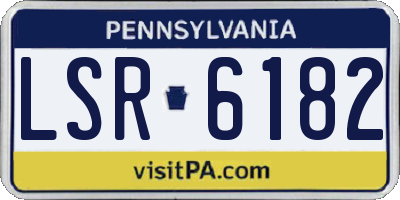 PA license plate LSR6182