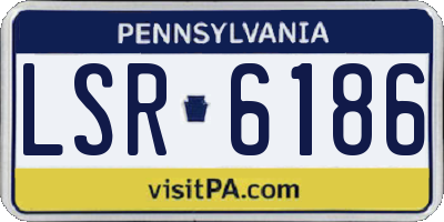 PA license plate LSR6186