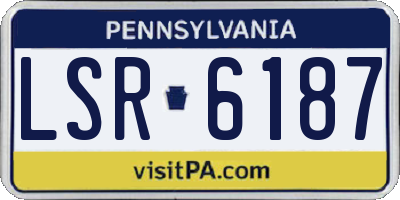 PA license plate LSR6187