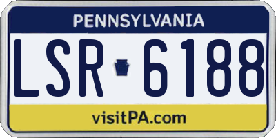 PA license plate LSR6188