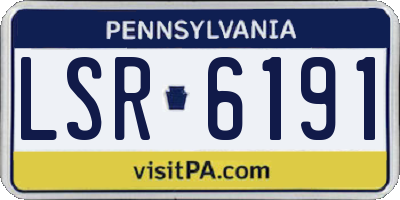 PA license plate LSR6191
