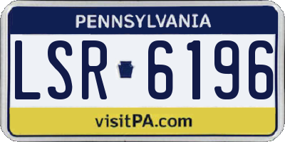 PA license plate LSR6196