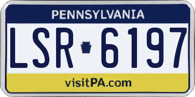 PA license plate LSR6197