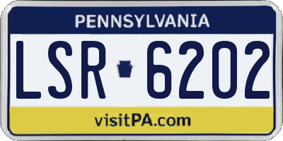 PA license plate LSR6202