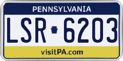 PA license plate LSR6203