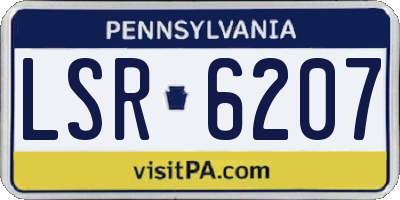 PA license plate LSR6207