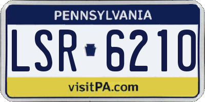 PA license plate LSR6210