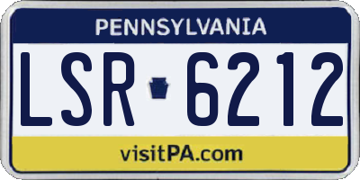 PA license plate LSR6212
