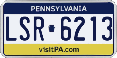 PA license plate LSR6213