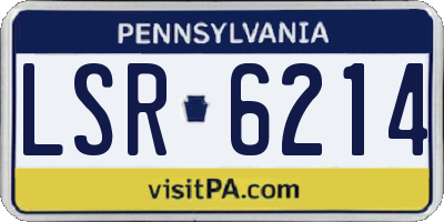 PA license plate LSR6214