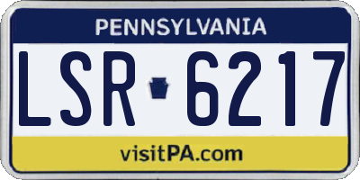 PA license plate LSR6217