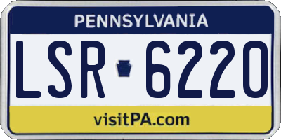 PA license plate LSR6220