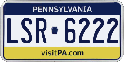 PA license plate LSR6222