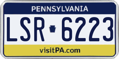 PA license plate LSR6223