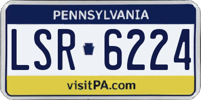 PA license plate LSR6224