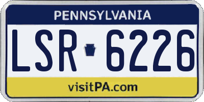 PA license plate LSR6226